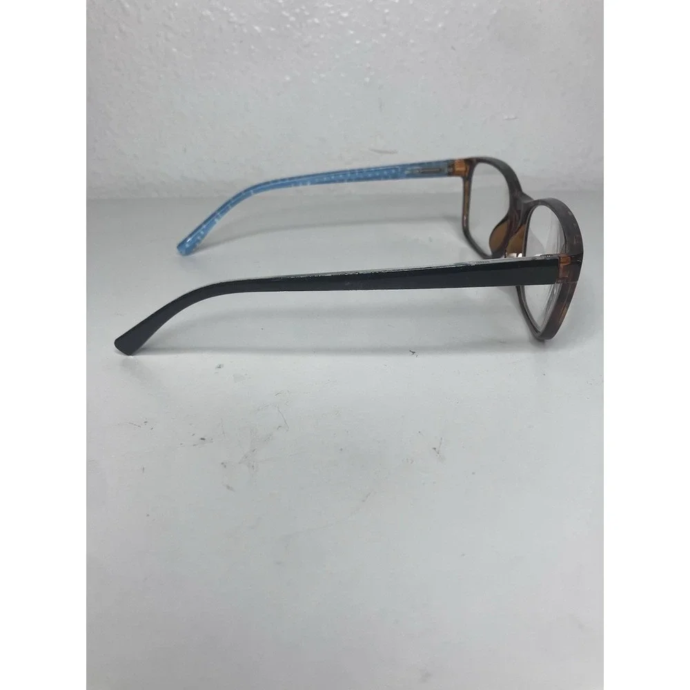 Lulu Guinness Brown Tortoise Frames with Turquoise Interior (LR24 2.0 52-17-135)